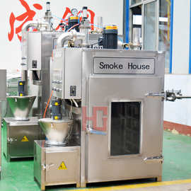 河北熏鸡用小型烟熏炉 50电加热烟熏炉 华钢糖熏鸡炉价格图片