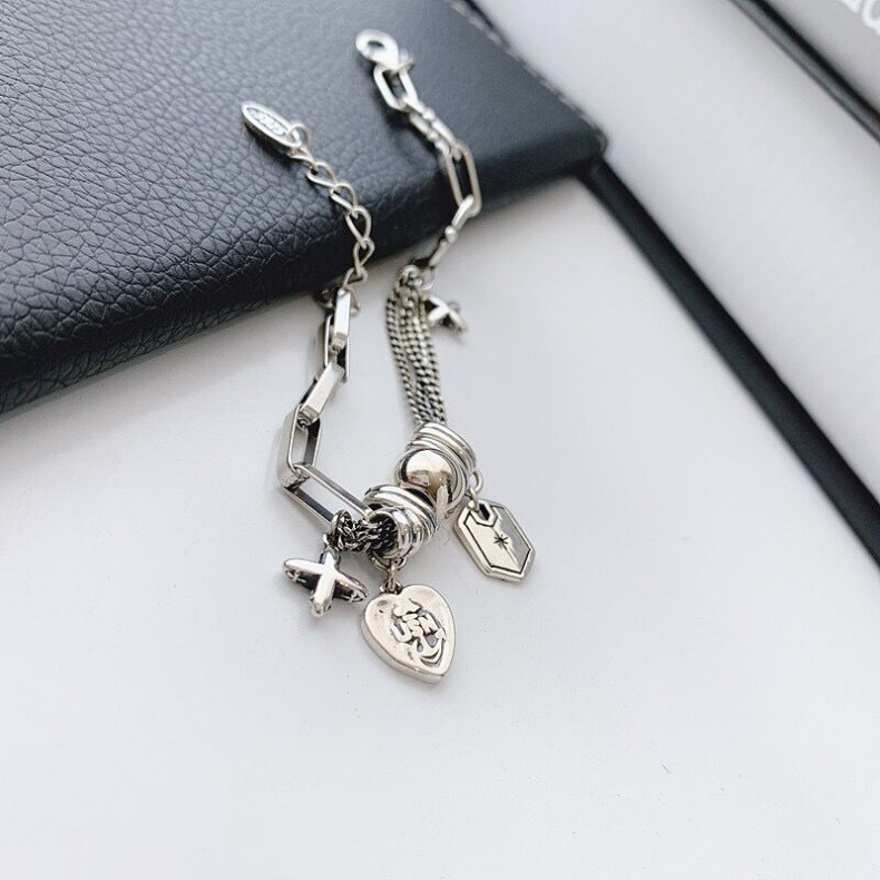 Thai Silver Cross Heavy Industry Bracelet Image 3