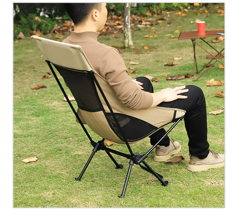 2 PCS Portable Ultralight Outdoor Folding Camping Chair Moon Chairs High Load Travel Beach Hiking Picnic BBQ Seat Fishing Tools