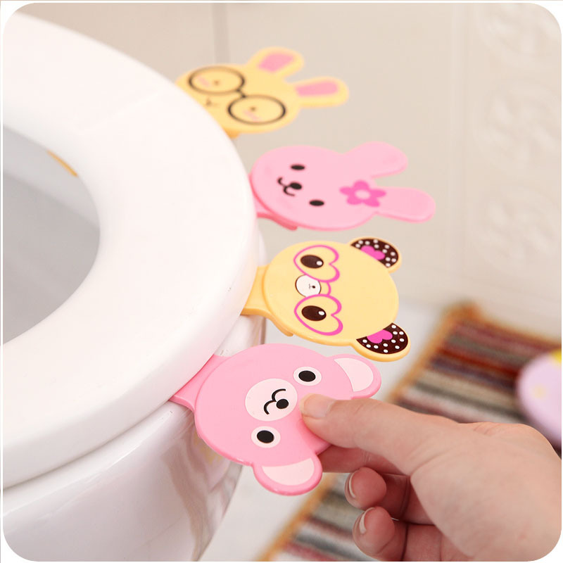 A125 Cartoon animal closestool Provide cover toilet lid handle Uncovery Flip wholesale