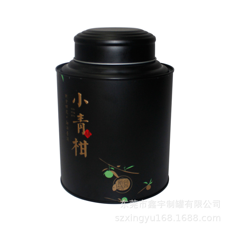 Xiao naranja verde té negro té verde envasado sellado redondo lata de hierro lata de metal grande lata de té universal 1000G image 4