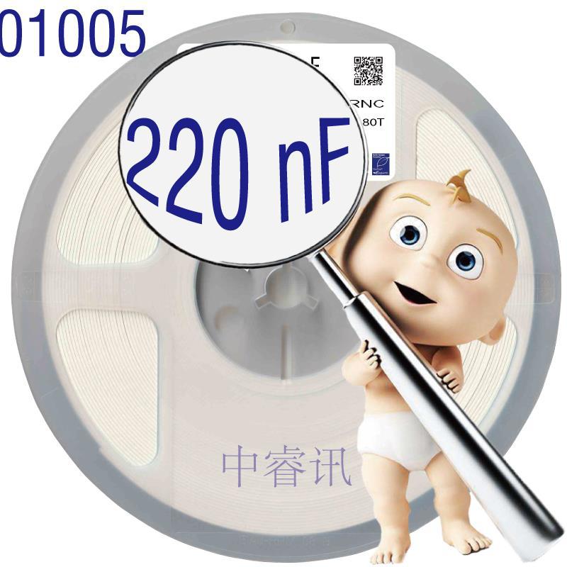 原装CL02A224MQ2NNNC贴片陶瓷电容器220nF 6.3V 01005 电子元器件