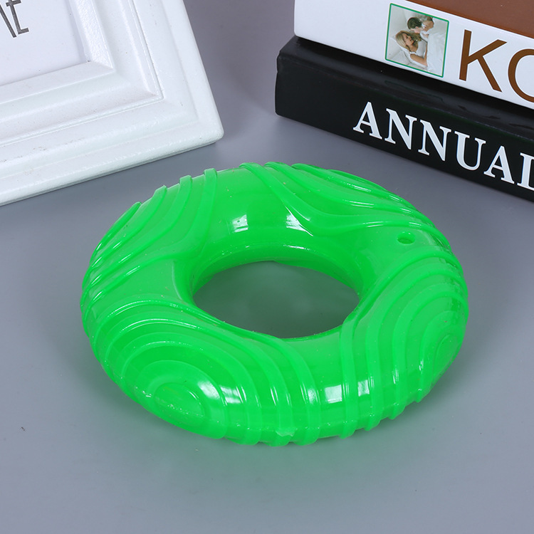 Suministro directo de fábrica TPR hilo sonido círculo transparente medio y grande PET molar diente limpieza anillo de goma nuevo perro juguete