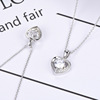 Necklace heart shaped, diamond pendant, silver 925 sample, 750 sample gold, wholesale