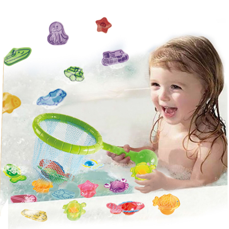 Baño DE LOS NIÑOS juguetes de playa pequeña red de pesca Pesca combinación pesca ocio jugar casa juguetes de agua