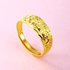 Starry sky for beloved, one size golden wedding ring suitable for men and women, 24 carat
