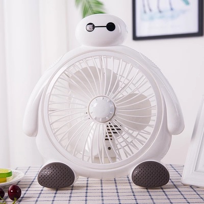 Portable Cartoon Large white Fan dormitory student Mini Mute Gale desktop household dorm to work in an office Table fan