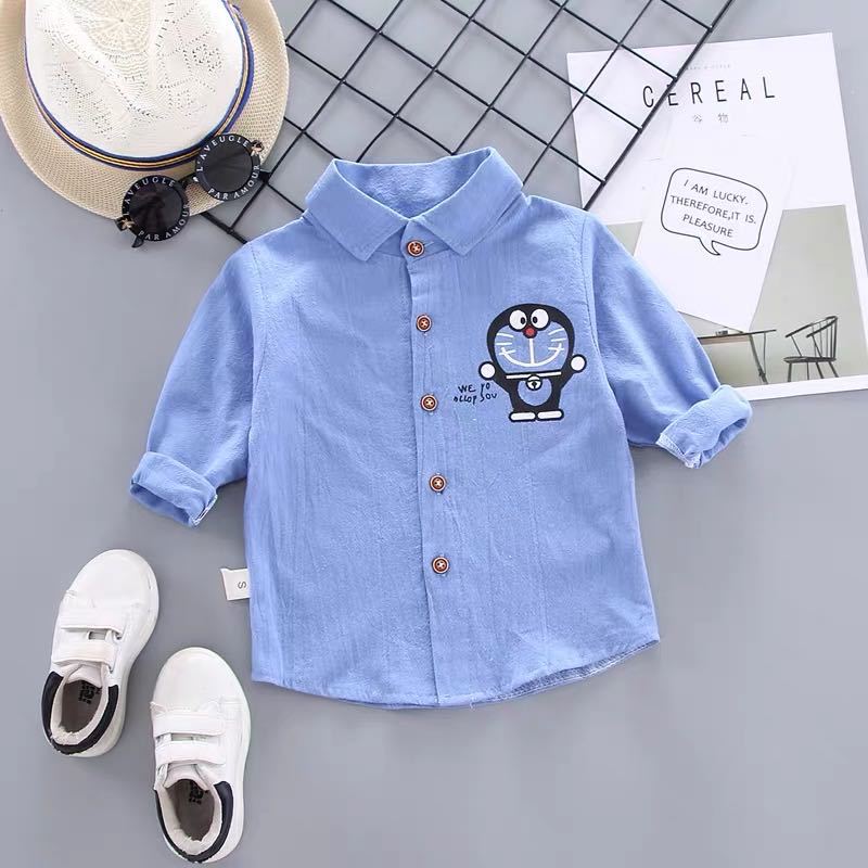 Camisa de manga larga para niños Plaid Baby Spring Top cardigan para niños ropa para niños Camisa de solapa de primavera y otoño para niños de estilo occidental
