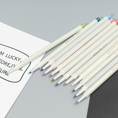 Fire paint seal coloring pen black cardboard photo paper hard-head marker metal pen pearlescent water-based paint pen