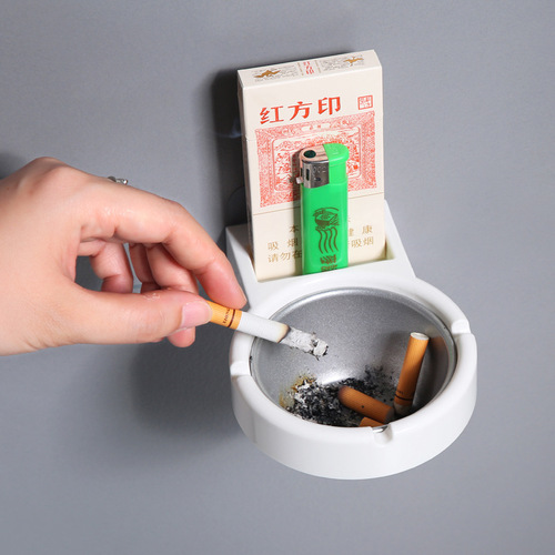 Separable stainless steel wall-mounted ashtray cigarette holder creative bathroom wall-mounted stainless steel ashtray