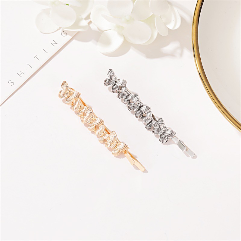 New Retro Metal Butterfly Hairpin Insect Word Clip Fashion Cheap Side Clip Wholesale display picture 3