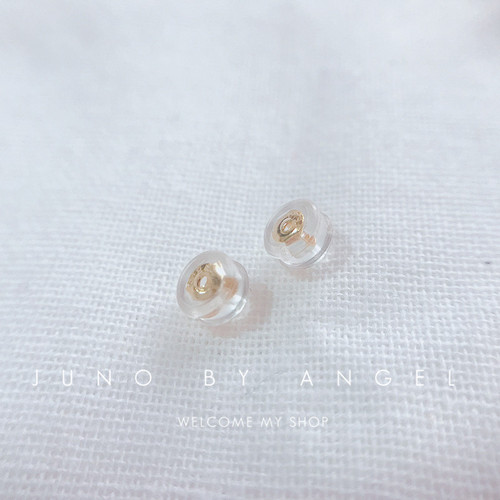 925 sterling silver plated with 14K gold, white gold, rose gold, color-preserving gold-covered ear plugs, silicone plastic accessories, ball ear stud plugs