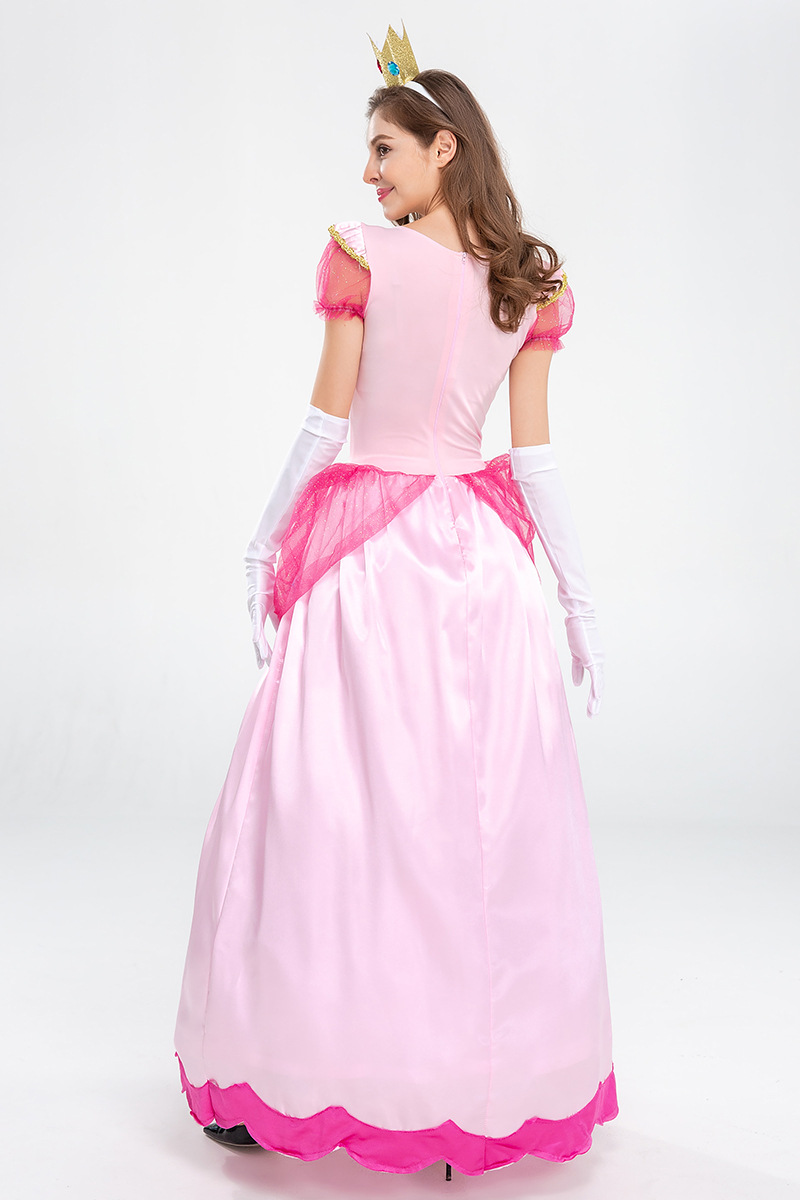 Pearl Love Halloween Costume Princess Mario Biki Stage Party Queen Dress_voghion.com