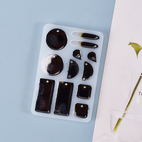 Poppy diy crystal drip silicone mold earring pendant creative handmade pendant decorative silicone mold