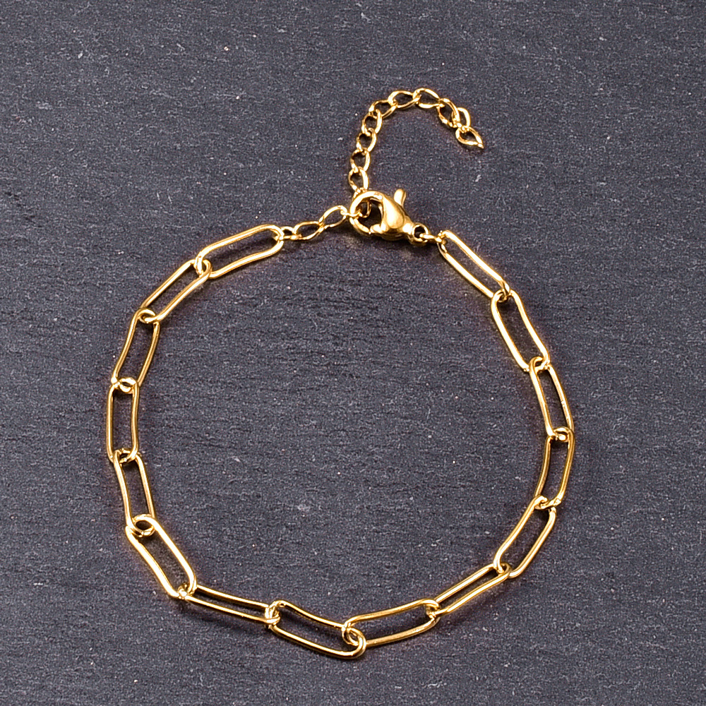 Nihaojewelry Simple Lock Chain Titanium Steel Bracelet Wholesale Jewelry display picture 2