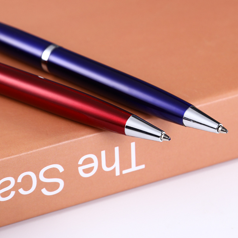 Fábrica al por mayor de negocios bolígrafo pluma de metal pluma de aceite mediano bolígrafo personalizado Hotel publicidad pluma regalo de negocios