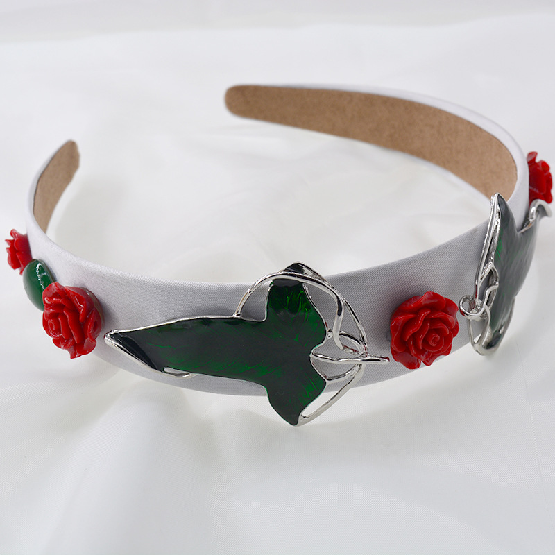 Retro Style Simple Korean  Retro Green Leaf  Headband