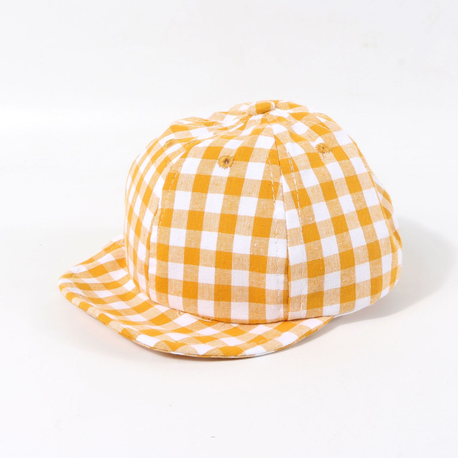 Children's Hat Summer Sunscreen Plaid Cap Baby Thin Section Soft-brimmed Hat Korean Baseball Cap Wholesale Nihaojewelry display picture 2