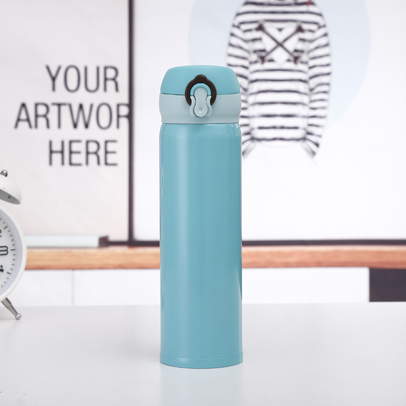 Taza termo de acero inoxidable taza de rebote taza de guisantes taza de deportes portátil coche gran capacidad termo taza