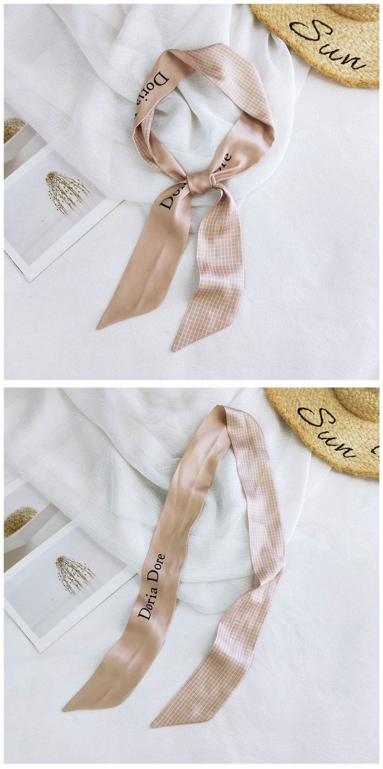 New doublesided spring thin and narrow ribbon streamer wild tie long small silk scarf for womenpicture15