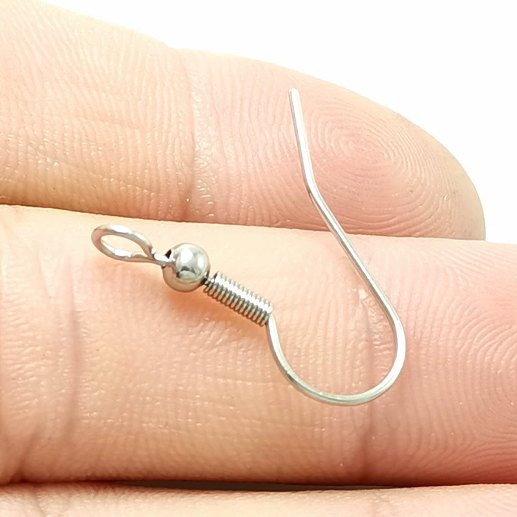 DIY jewelry 316 stainless steel ear hook fish mouth -shaped spring ear hook ring/not easy to pass/sensor cross circular ear hook