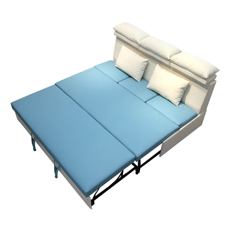 Función doble sin reposabrazos sofá cama pequeño apartamento doble triple reposacabezas funcional sofá cama