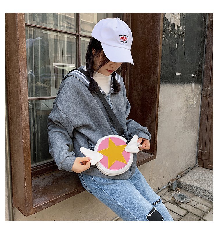 Japanese Fashion New   Cute Cartoon Magic Sakura Canvas Shoulder Bag Girl Cute Funny Purse  Wholesale display picture 24