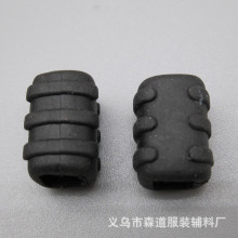 现货供应PVC橡胶软吊钟  塑胶软方吊钟 服装束口松紧吊钟绳扣