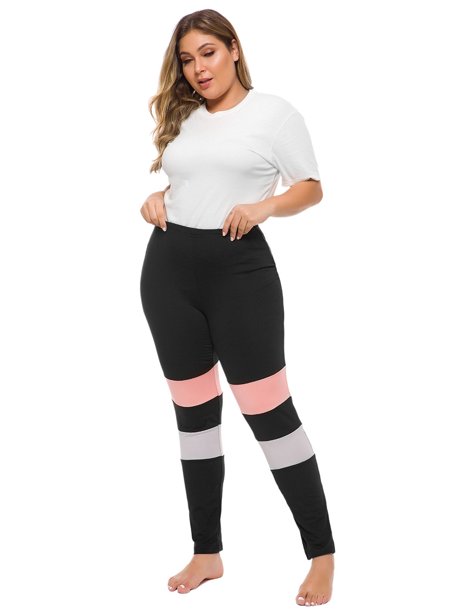 Europe and America Large Women's wear Mosaic comfortable Explosive money Large Leggings