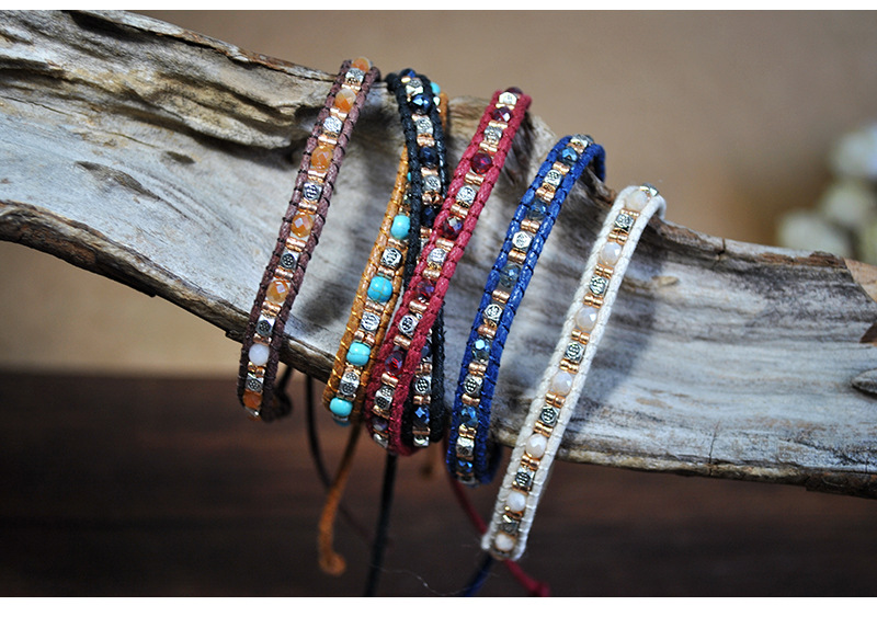 Ethnic Style Round Alloy Seed Bead rope Knitting Womenu0027S Bracelets 1 Piece