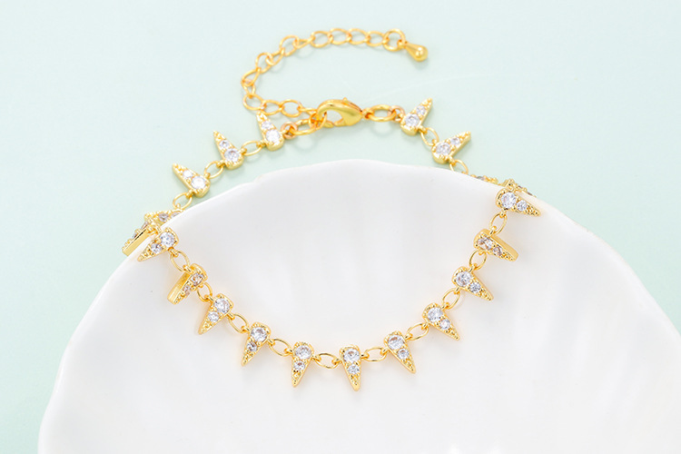 fashion geometric full diamond zircon copper bracelet setspicture14