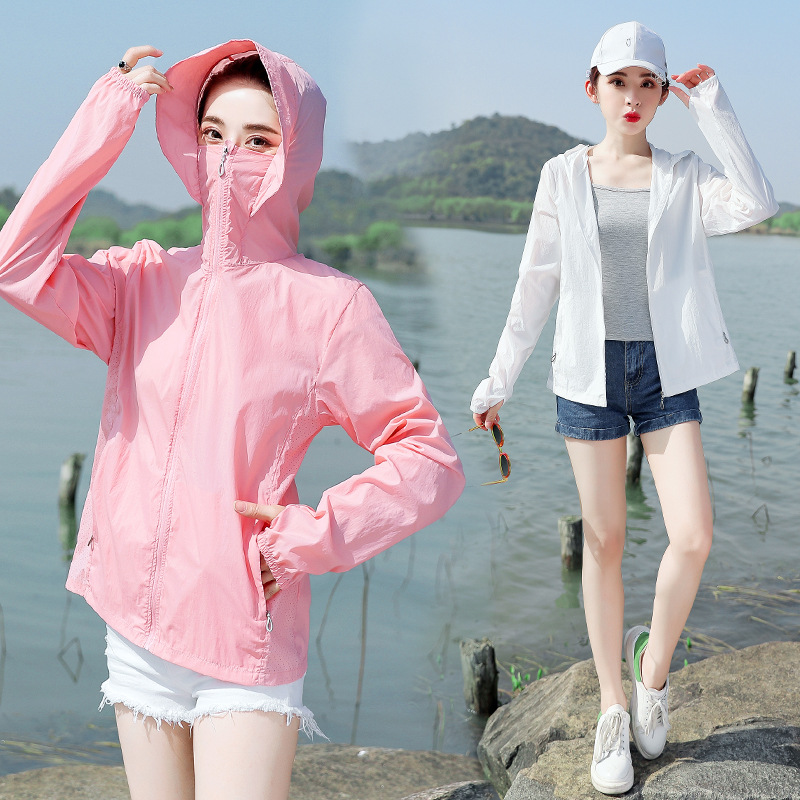 防晒衣女长袖2020年新款夏季薄款透气骑车遮阳防晒衫夏天宽松外套