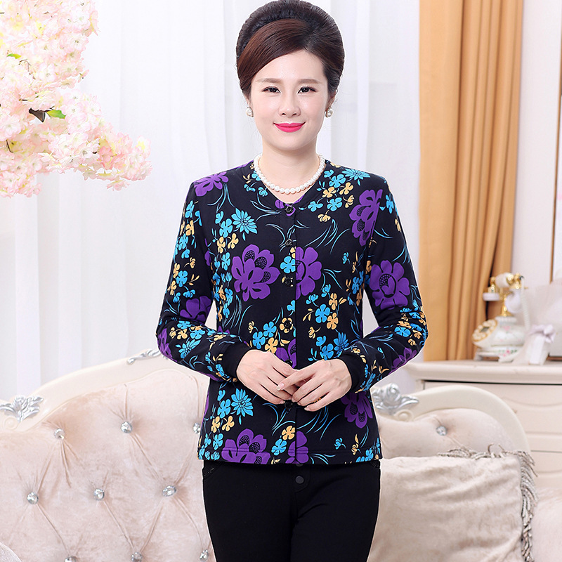 New Autumn and Winter Women's Cotton-padded Clothes, Chinese-style Women's Flower Cotton-padded Jackets, Mulberry Silk Lining, Mother's Clothing, Long Cotton-padded Clothes for Middle-aged and Elderly People
