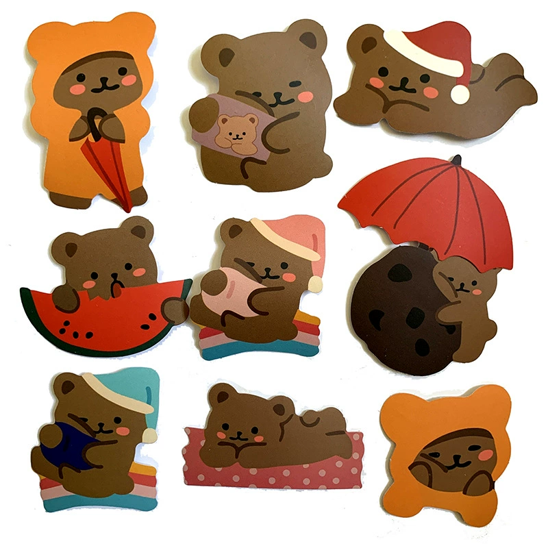 Cute cartoon waterproof sticker, decorations, electric car, tablet phone holder, retroreflective suitcase, with little bears