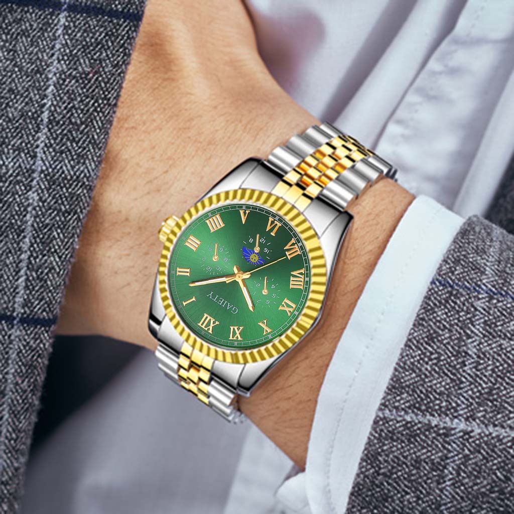 Casual Bloque De Color Hebilla Cuarzo Relojes Hombre display picture 6