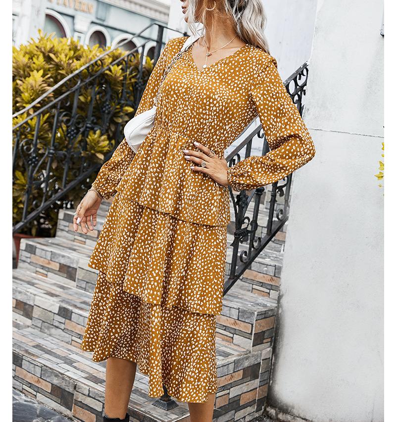 Vestido de pastel floral para mujer nuevo otoño 2020 NSKA208