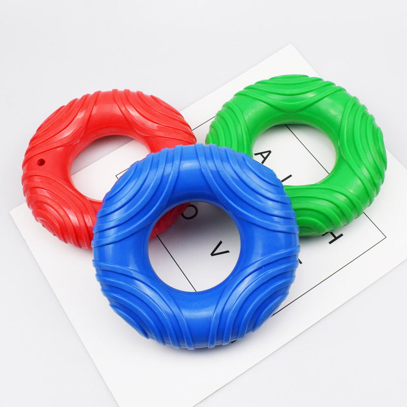 Nuevo anillo de goma de limpieza de dientes molares de juguete para perros Nuevo hilo TPR Sound Donut mediano y grande juguete para mascotas