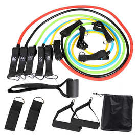 tpe代标11件套拉力绳多功能运动拉力套装瑜伽弹力绳健身训练器