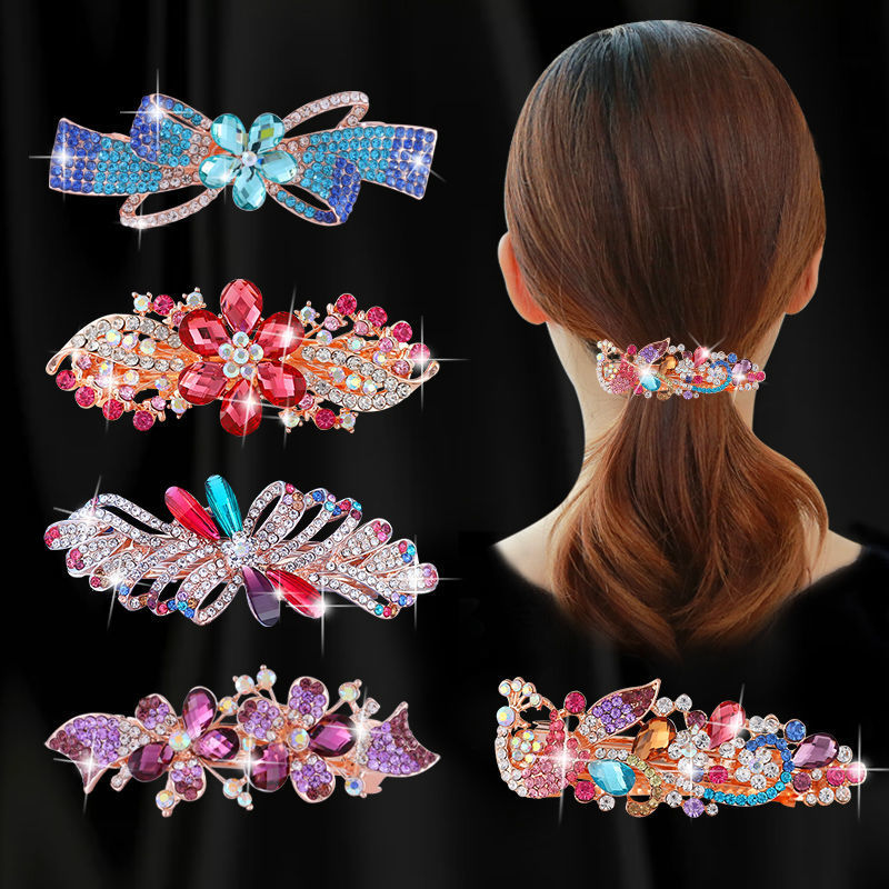 adult Large Hairpin Card issuance Ponytail clip one word Spring Top clamp Hindbrain Cross clamp temperament Headdress Hairdressing