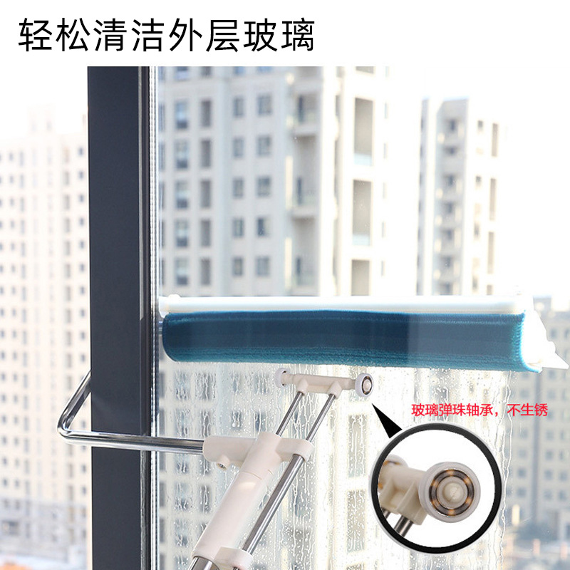 Wet and dry Dual use Flat Mop household Telescoping Glass Artifact Cleaner Window cleaning suit