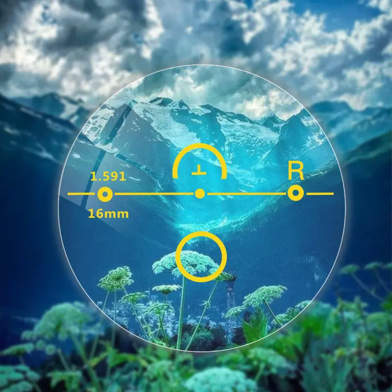 1.591内渐进多焦点镜片智能变焦远近两用老花眼镜片变色偏光pc