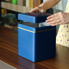Metal empty can large size for household, 1 jin pack, small green orange black tea and green tea square packaging iron can