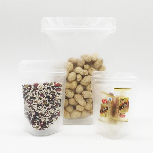 Manufacturer frosted transparent stand-up bag thickened nut American ginseng scented tea packaging bag dry goods food packaging bag