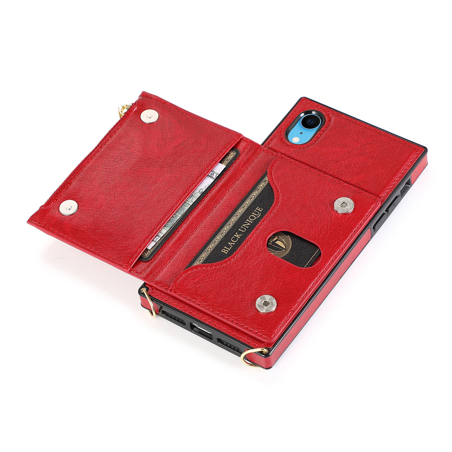 Crossbody Phone Case For Iphone 13 Wallet Protective Leather Cover_voghion.com