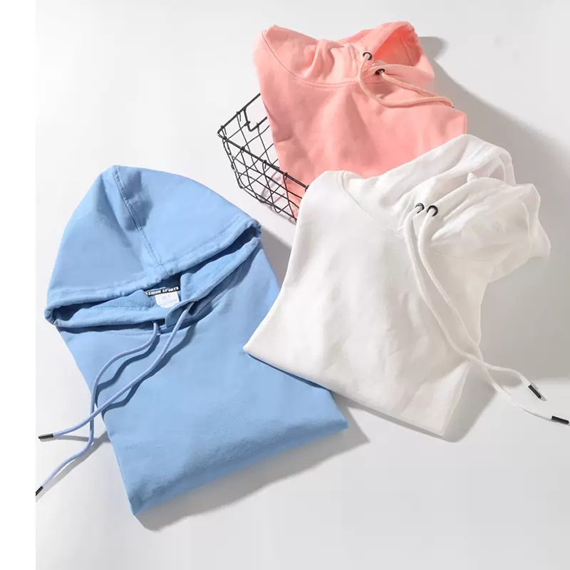 春秋季男士卫衣纯棉上衣服带帽套头定 连帽衫外套工作服印字logo