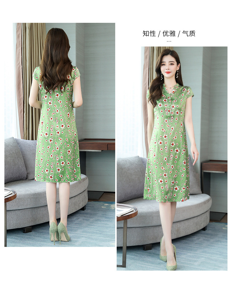 B4269 3010K VÁY ĐẦM LIỀN THÂN NỮ HANTDC MÙA HÈ HỌA TIẾT HOA CỔ CHỮ V THỜI TRANG NỮ LỤA TƠ TẰM G06 SẢN PHẨM MỚI