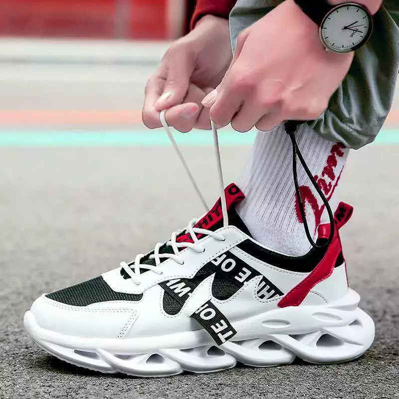 Men's demi-season footwear, breathable sports shoes for leisure, 2020, Korean style, for running