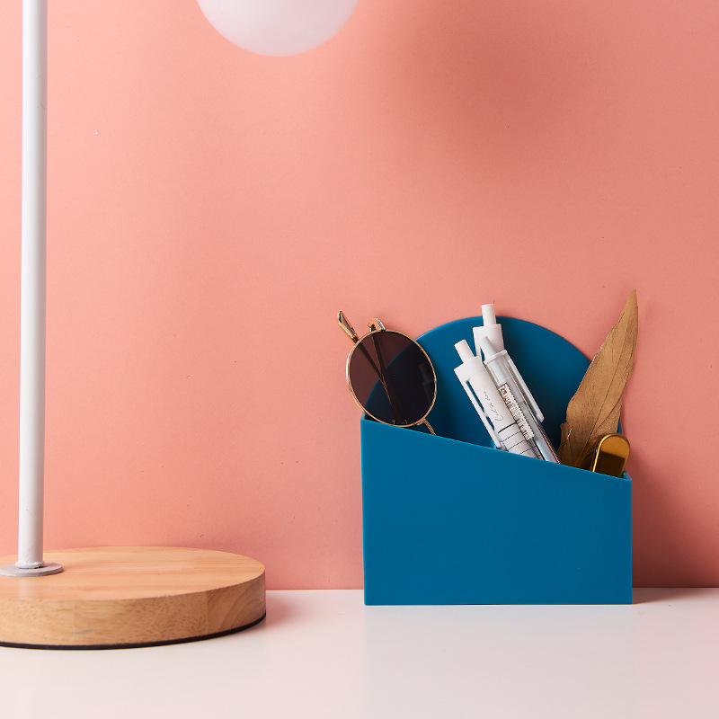 日出印象创意笔筒多格学生桌简约面整理清新收纳盒办公文具小功能