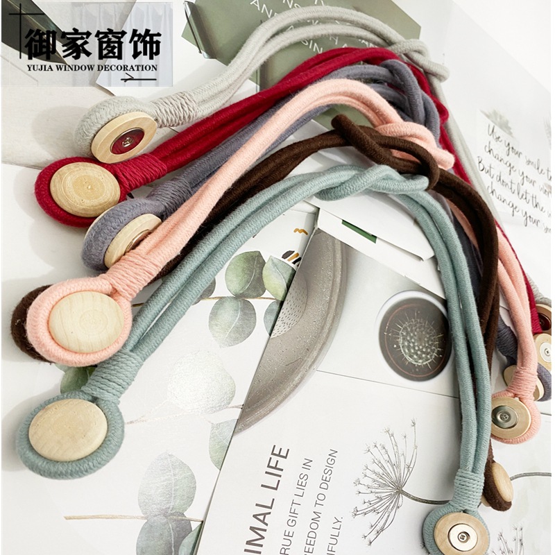 廠家直銷窗簾扣簡約磁扣綁繩綁帶歐式百搭免打孔安裝窗簾綁繩批發
