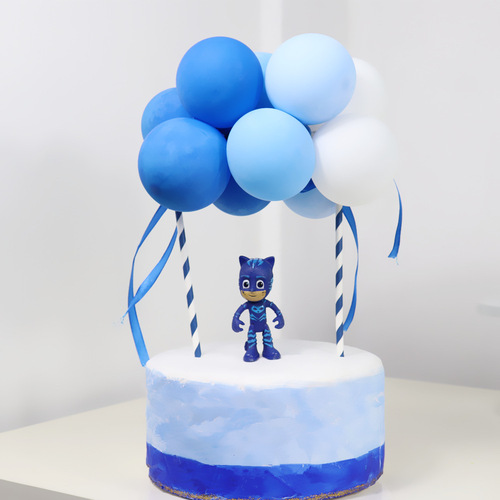 Cross-border new latex 5-inch sequin balloon cake insert decoration birthday party dessert table baking decoration